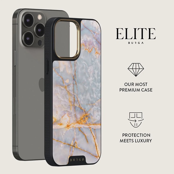 BNWT Burga iPhone 15 Pro Max Case Shallow Sea Marble Blue Phone Case MagSafe - Picture 3 of 9